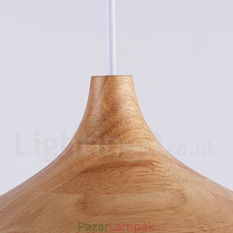 1 Light Modern, modern, fából készült függőlámpa