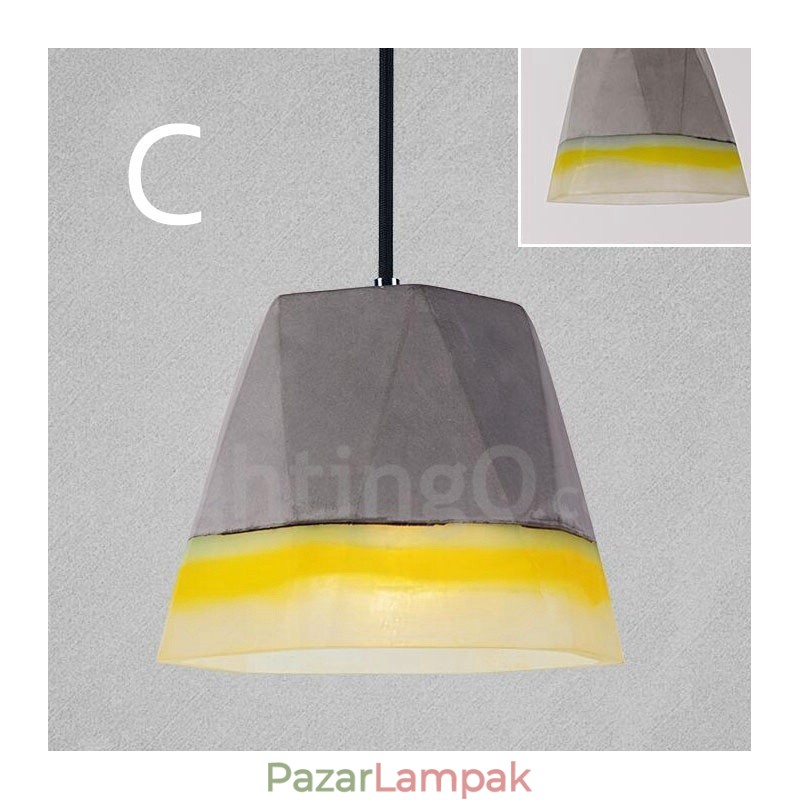 1 Light Vintage Concrte függőlámpa