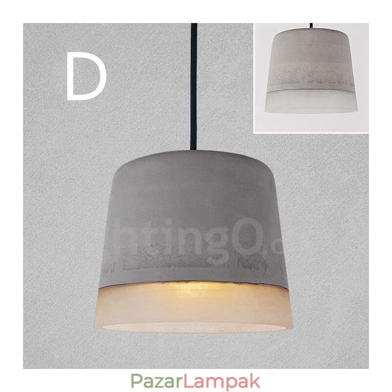 1 Light Vintage Concrte függőlámpa