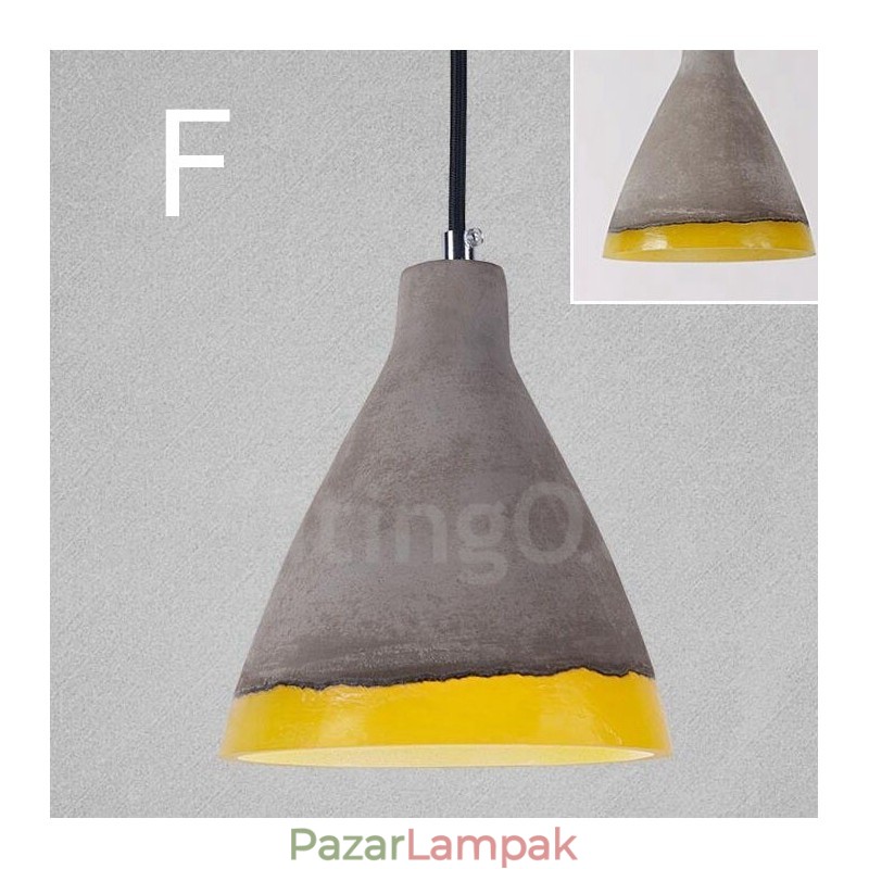 1 Light Vintage Concrte függőlámpa