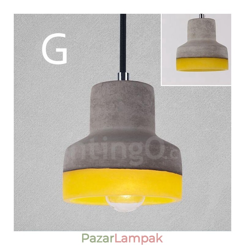 1 Light Vintage Concrte függőlámpa