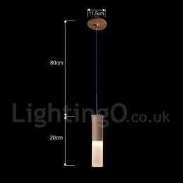 Modern, modern One Light fából készült függőlámpa
