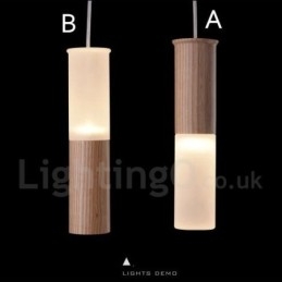 Modern, modern One Light fából készült függőlámpa