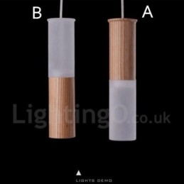 Modern, modern One Light fából készült függőlámpa