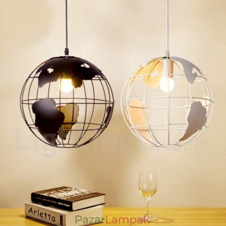 Country Vintage Globe fém függőlámpa Country Vintage Globe fém függőlámpa