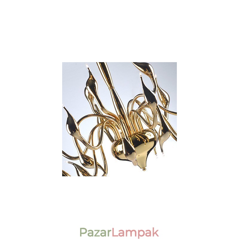 Modern csillár 18 fényű G4 aranyozás