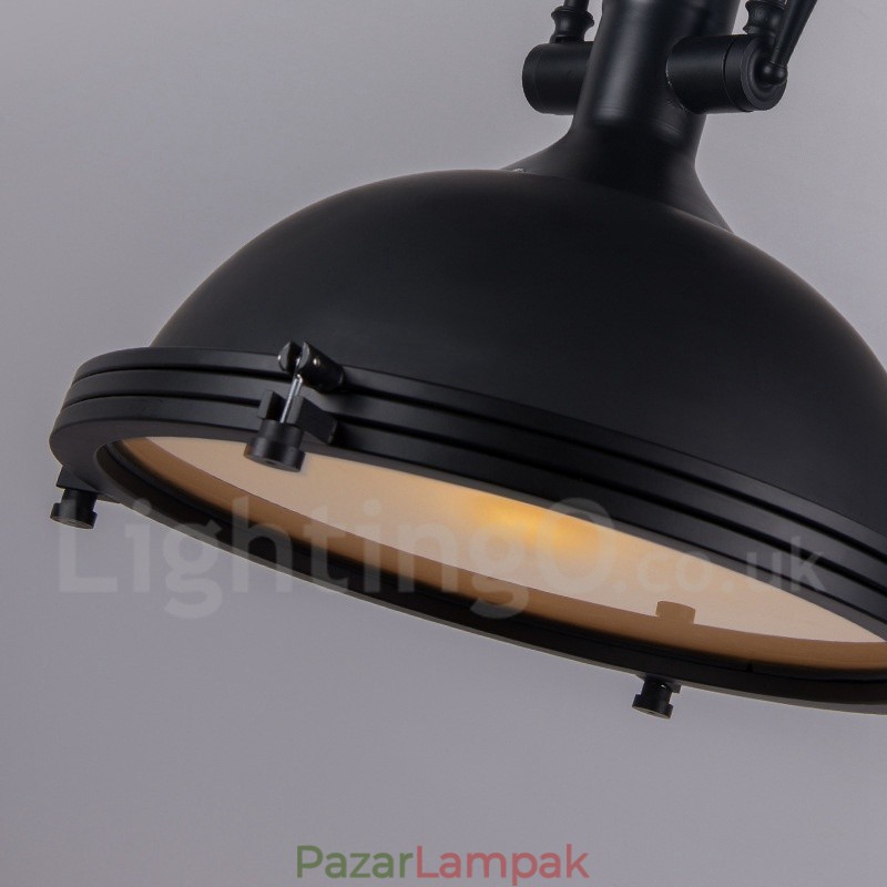 Fekete vintage fém függőlámpa
