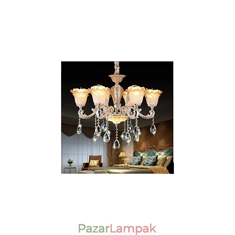 Európai stílusú Retro Crystal függőlámpa Amerikai lámpa