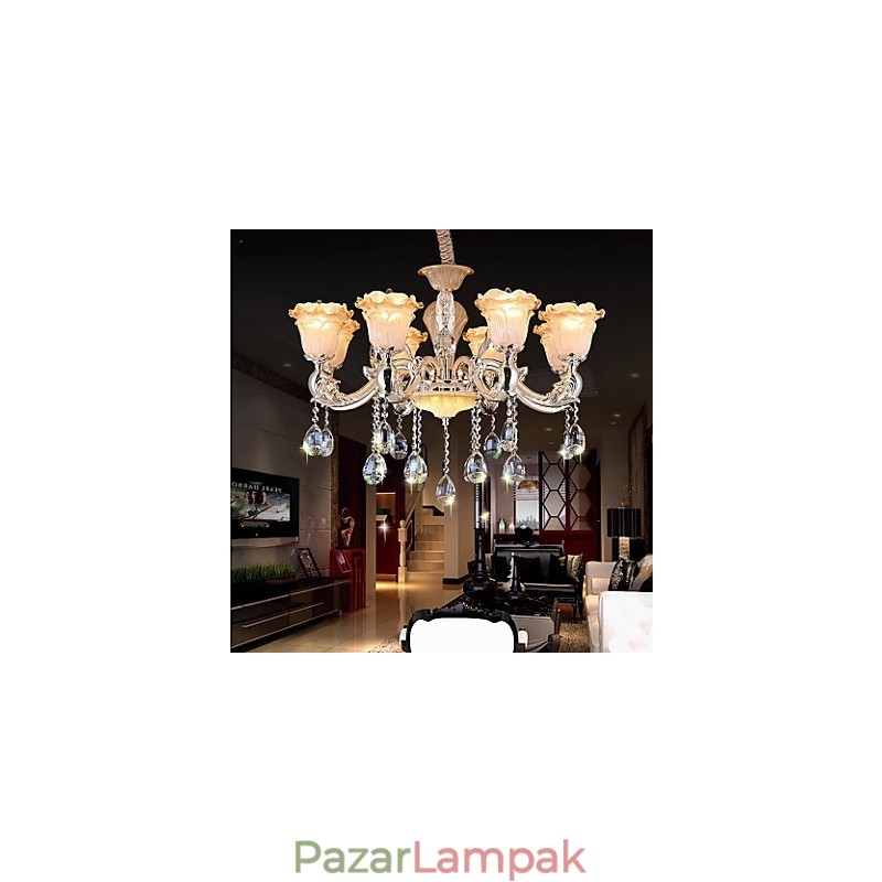 Európai stílusú Retro Crystal függőlámpa Amerikai lámpa