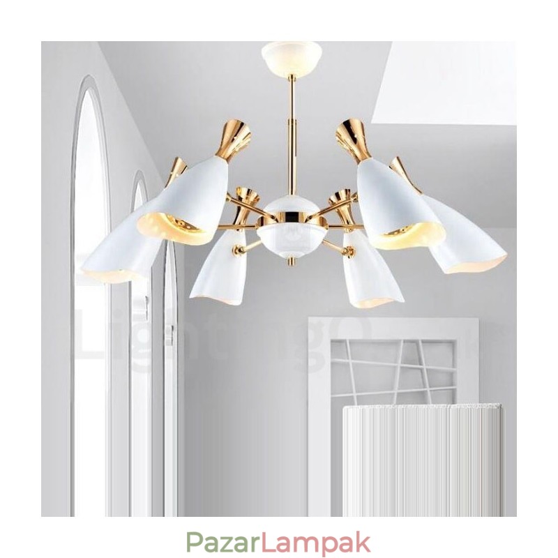 Modern, kortárs 6 fényű csillár lámpa