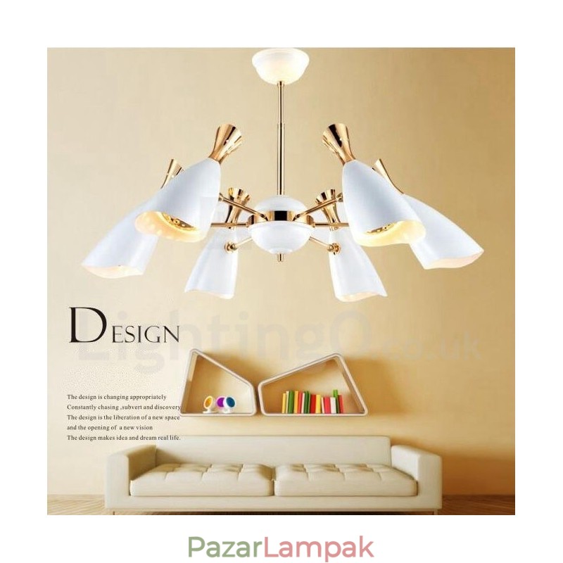 Modern, kortárs 6 fényű csillár lámpa