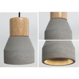 Single Light Modern, kortárs, fából készült, beton függőlámpa