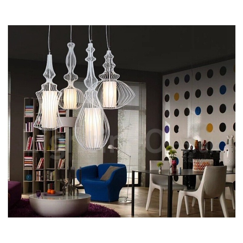 Country Vintage fém váza alakú függőlámpa