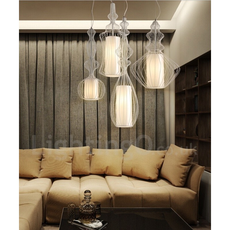 Country Vintage fém váza alakú függőlámpa