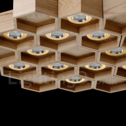 12 Light Wood Modern modern függőlámpa