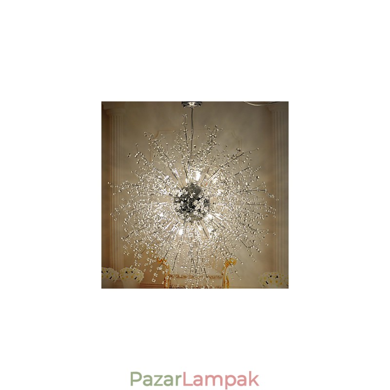 Modern Lámpás Globe Crystal króm fém süllyesztett tartó