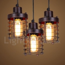 1 Light Retro Vintage réz függőlámpa