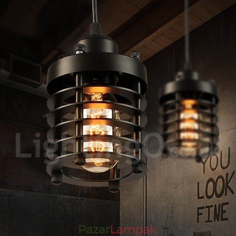 1 Light Retro Vintage réz függőlámpa