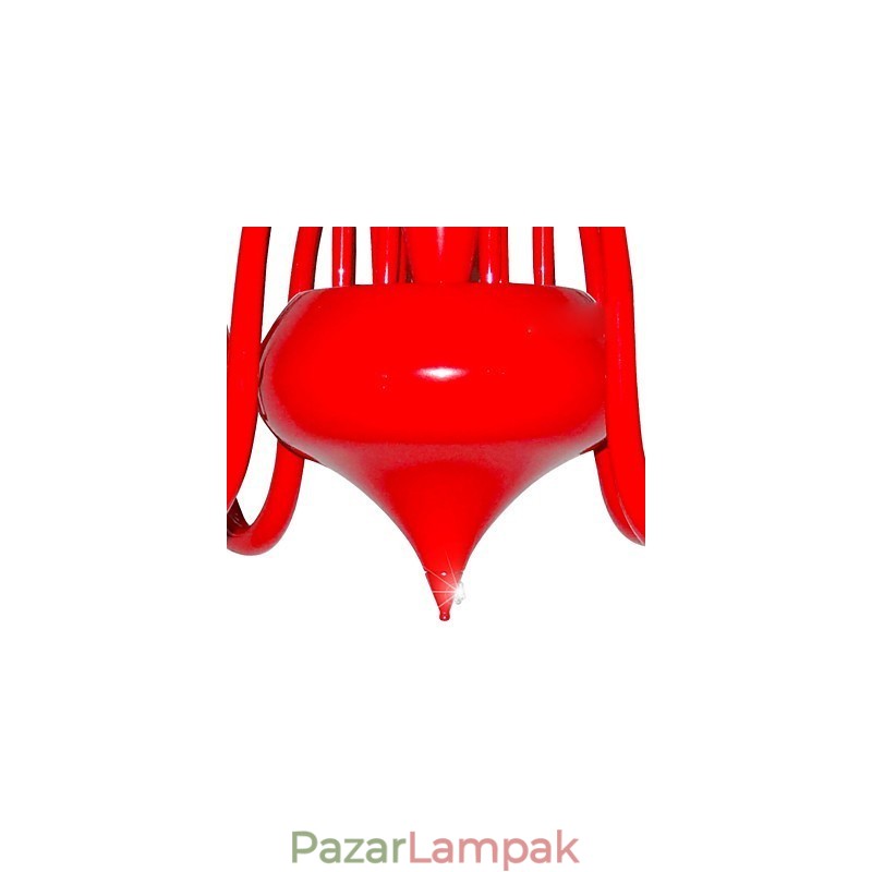 Modern csillár 24 fényű G4 piros festmény
