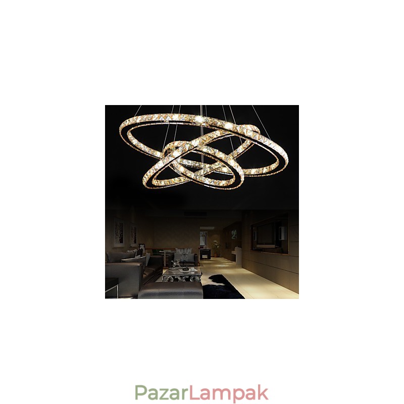 Mennyezeti lámpák divatos stílusú gyűrűs kristály mennyezeti lámpával