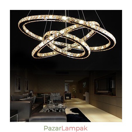 Mennyezeti lámpák divatos stílusú gyűrűs kristály mennyezeti lámpával