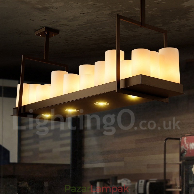 Rusztikus Lodge Vintage gyertyatartó függőlámpa