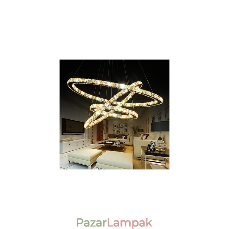 Mennyezeti lámpák divatos stílusú gyűrűs kristály mennyezeti lámpával