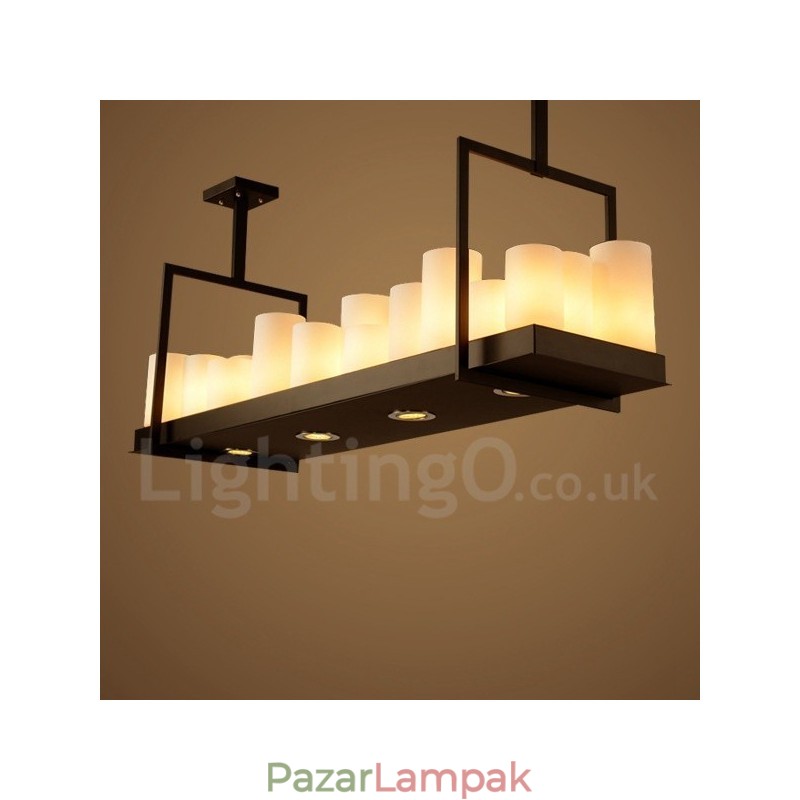 Rusztikus Lodge Vintage gyertyatartó függőlámpa