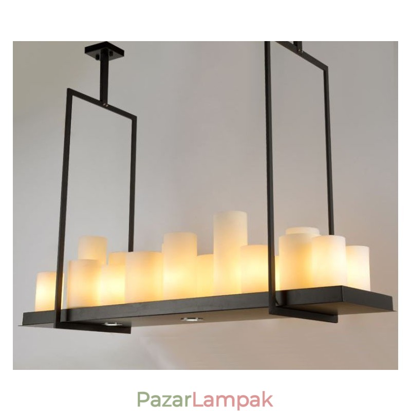 Rusztikus Lodge Vintage gyertyatartó függőlámpa