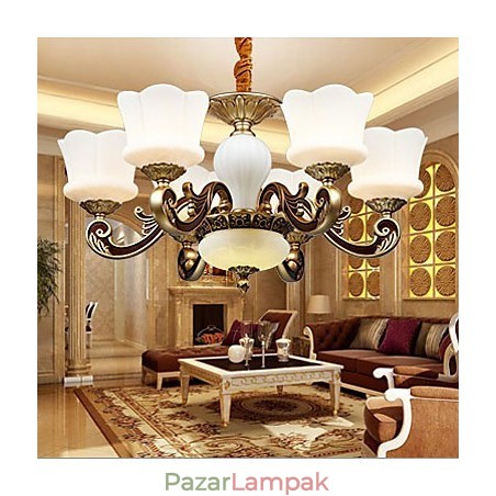 Garden Creative cink ötvözet Retro étkező függőlámpa Csillár Garden Creative cink ötvözet Retro étkező függőlámpa Csillár