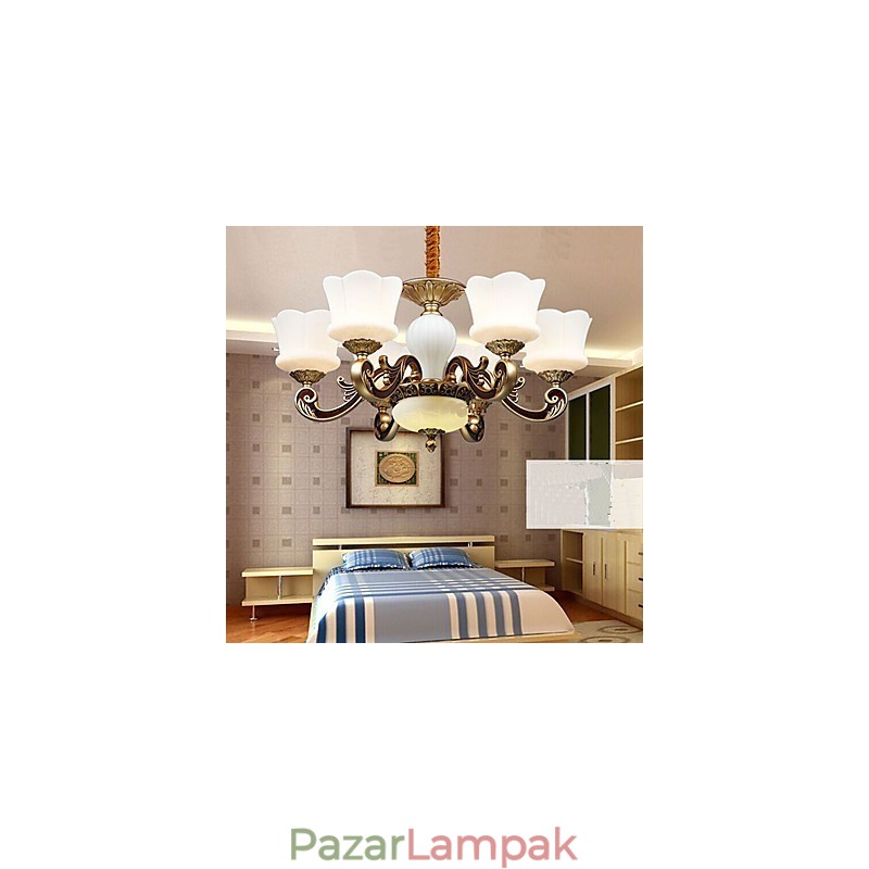 Garden Creative cink ötvözet Retro étkező függőlámpa Csillár