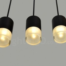 3 világos fekete függőlámpához üvegernyővel
