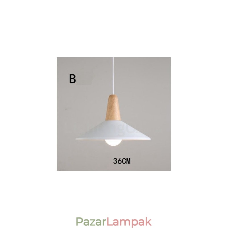 Modern kortárs fa fém többszínű függőlámpa