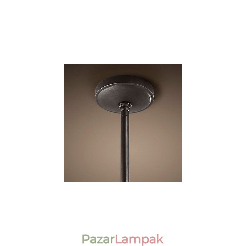 Retro stílusú vas függőlámpa 12 lámpával gyertyában