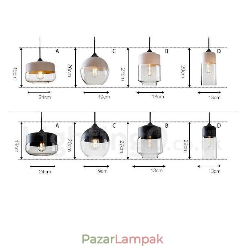 Modern, kortárs függőlámpa üvegernyővel