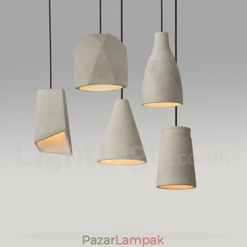 1 könnyű, beton függőlámpa
