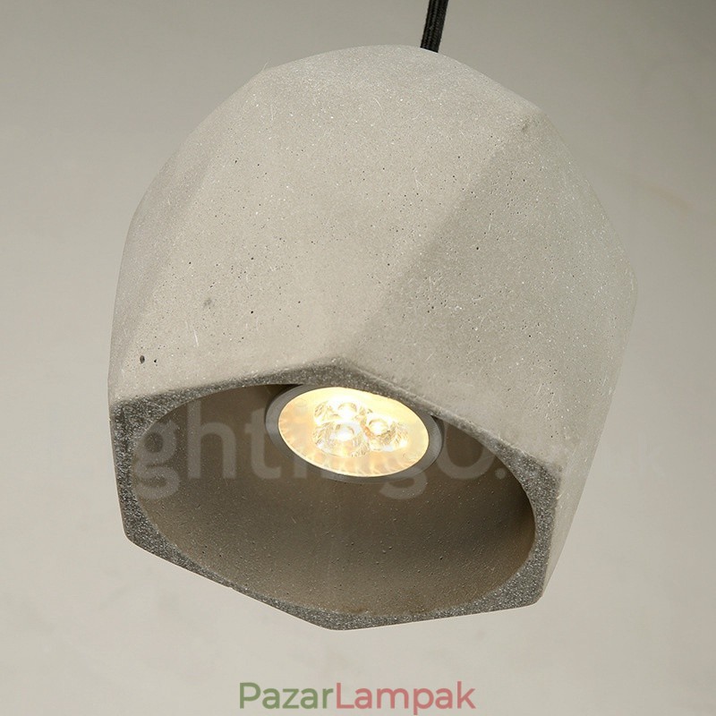 1 könnyű, beton függőlámpa