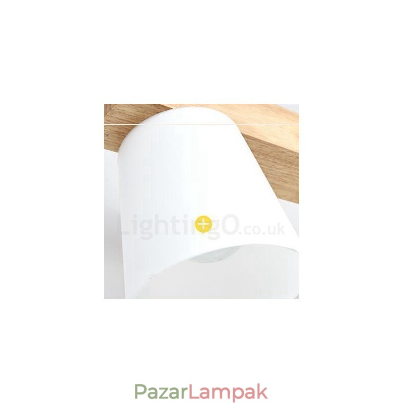 3 Light Modern kortárs fa függőlámpa