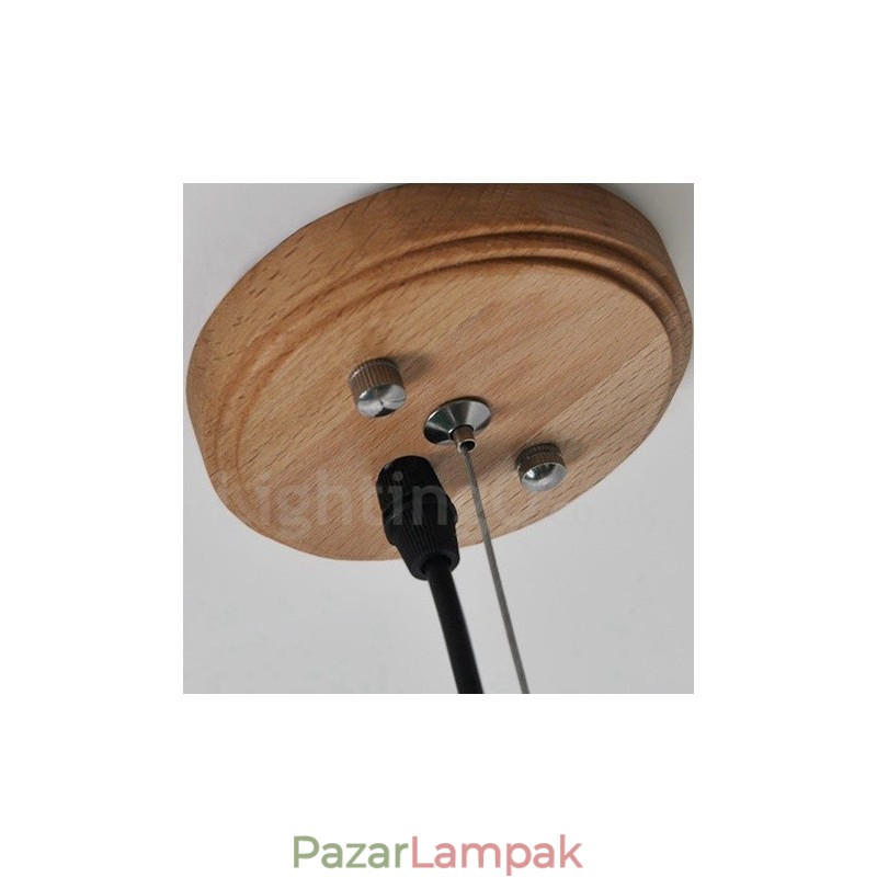 Modern kortárs fa 3 fényű függőlámpa