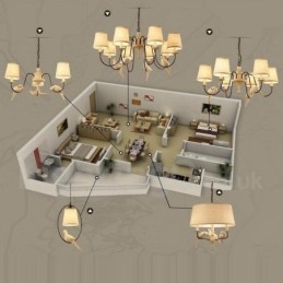 1 Világos Rusztikus Lodge Vintage függőlámpa