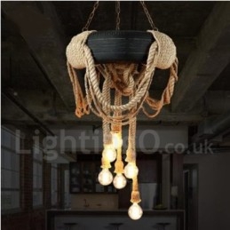 Country Vintage 6 Light függőlámpa