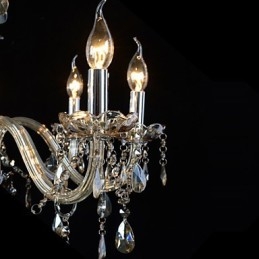 8 Lights Luxus kristálycsillár konyak színű K9 kristálycsillár