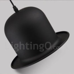 Fekete fém sapka Shape 1 Light Retro Vintage függőlámpa