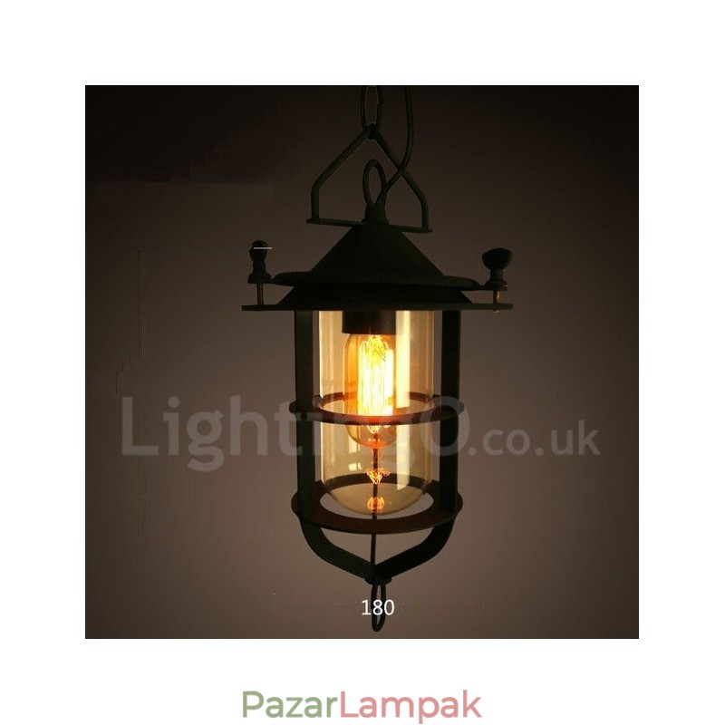 Retro Vintage fém 1 könnyű függőlámpa