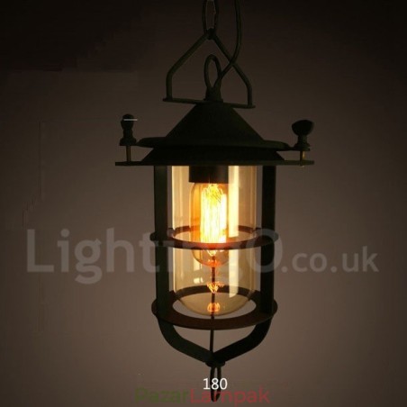 Retro Vintage fém 1 könnyű függőlámpa