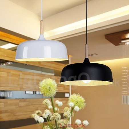 Modern, kortárs fa fém függőlámpa Modern, kortárs fa fém függőlámpa