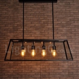 Rusztikus Lodge Vintage fém függőlámpa üvegárnyékolással