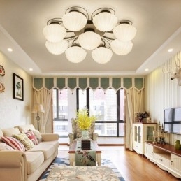 9 Világos rusztikus Lodge integrált csillár