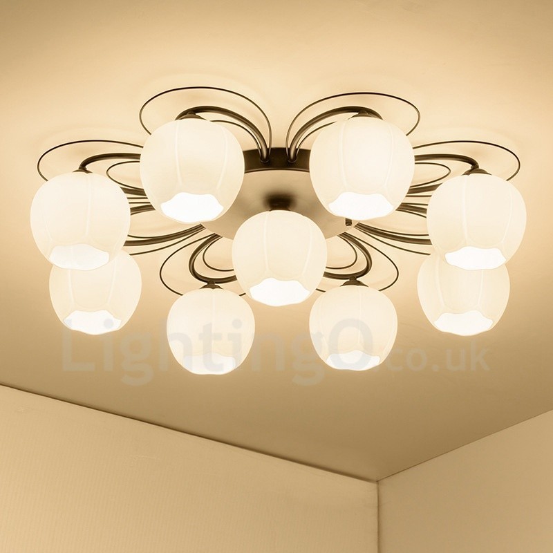 9 Világos rusztikus Lodge integrált csillár