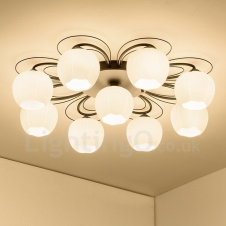 9 Világos rusztikus Lodge integrált csillár